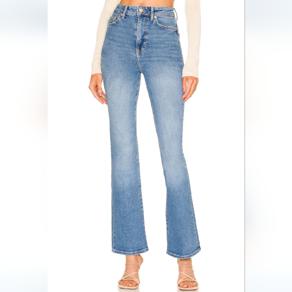 Lovers and Friends Greyson Ultra High Rise Slim Boot Jeans in Skyline Size 24